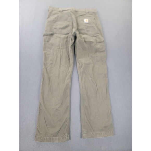 Carhartt Pants Mens 32x30 Olive Green Washed Twill Dungaree Utility Work B324 - Picture 13 of 14